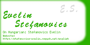 evelin stefanovics business card